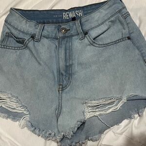 Rewash Brand denim shorts with distress